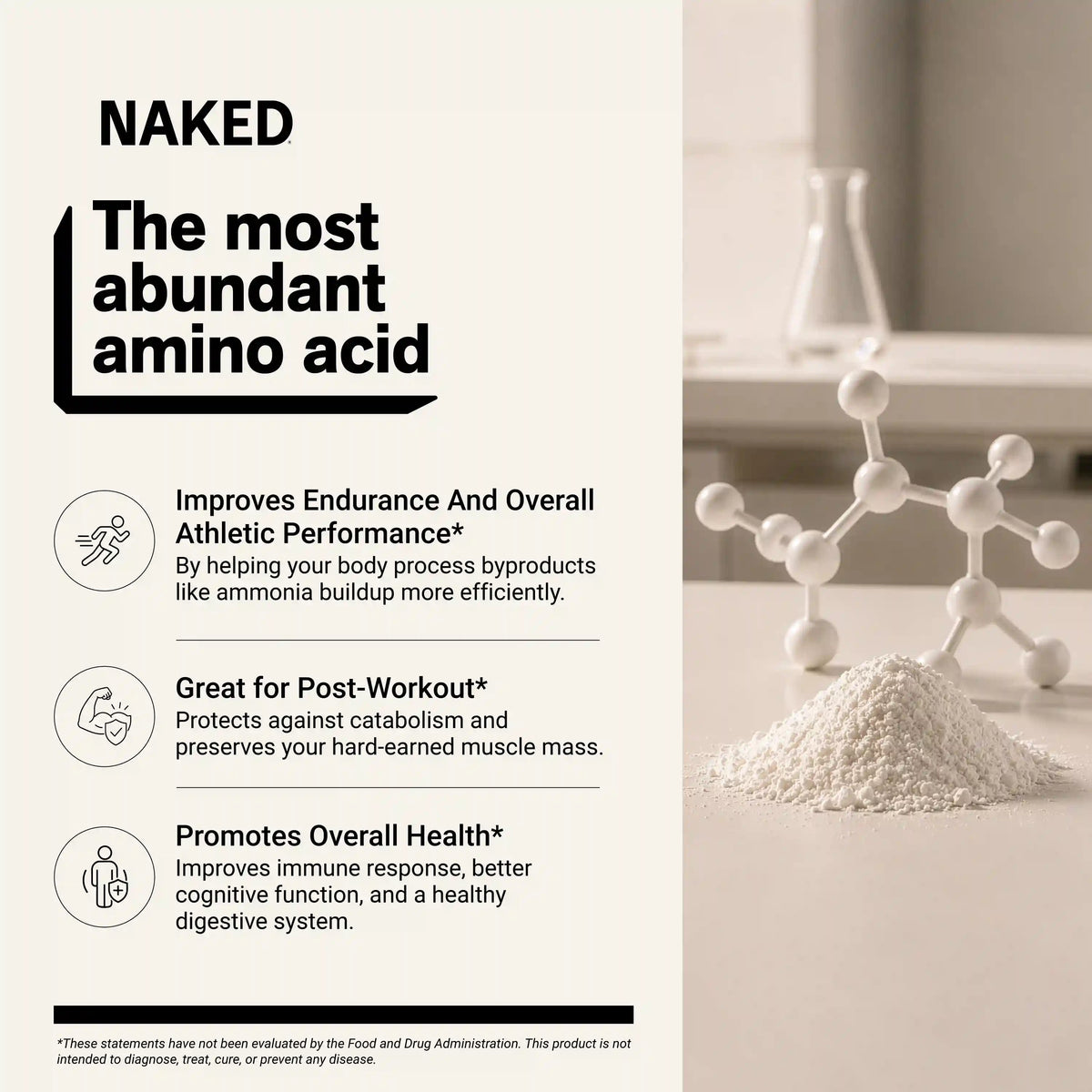 Glutamine Powder | Naked Glutamine 500g
