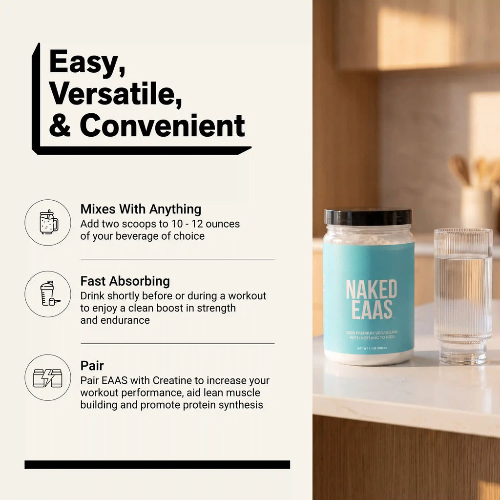 Essential Amino Acids Supplement | Naked EAAs - 50 Servings