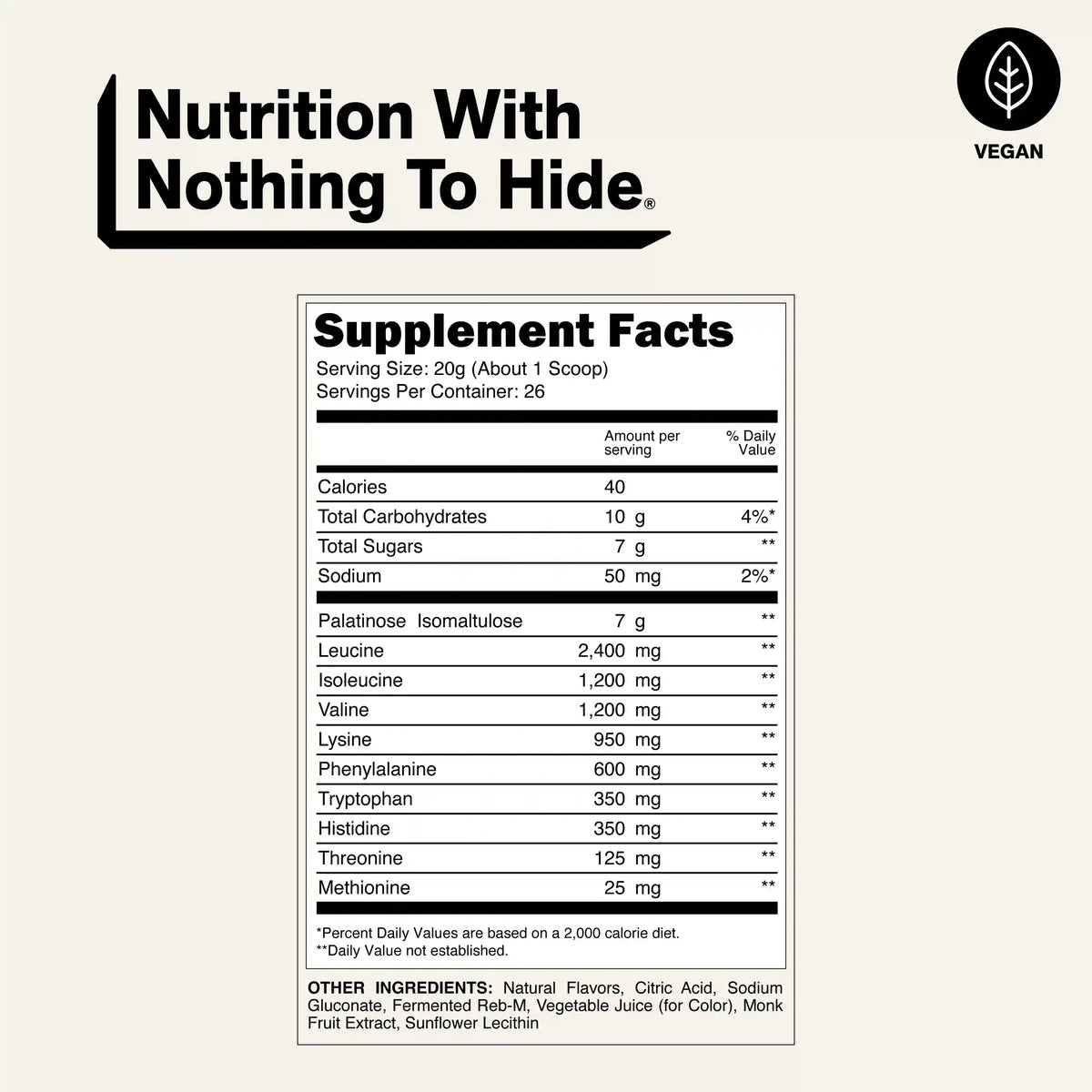 Mango Essential Amino Acids Supplement | Naked EAAs - 26 Servings