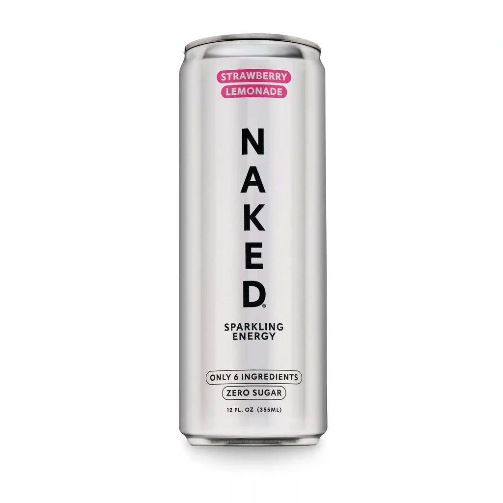 Strawberry Lemonade Naked Sparkling Energy | Clean Energy Drink - 12 Cans